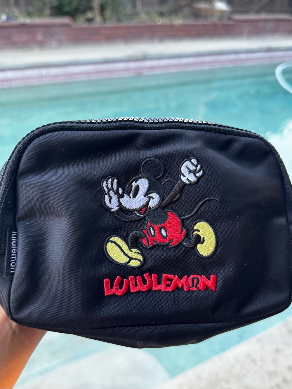 NWT Lululemon x Disney Limited Ed. Black Belt Bag with Mickey Embroidery